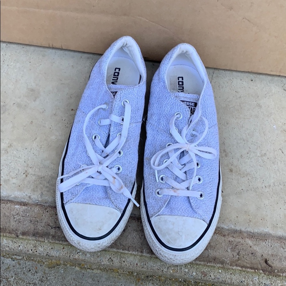 Light grey low rise converse